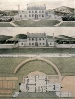 A drawing made by T. Lambourne of Luzerne County of the Priestley Home grounds. 