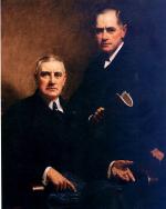 Oil on canvas of Charles M. Schwab [seated] and E.C. Grace. [standing]