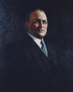 Oil on canvas of John Tener wearing a suit. '