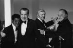 Les Brown, in the background, leading his band during a White House gala for returned American POWs from Vietnam, May 25, 1973.    
