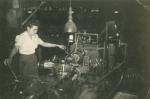 Nikki Jade Sampson running a lathe machine, 1943-1945.'